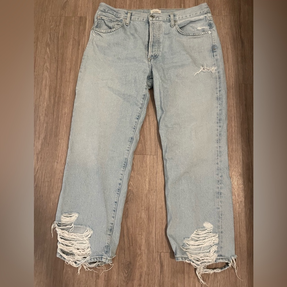 Citizens of Humanity Light Blue Distressed Jeans